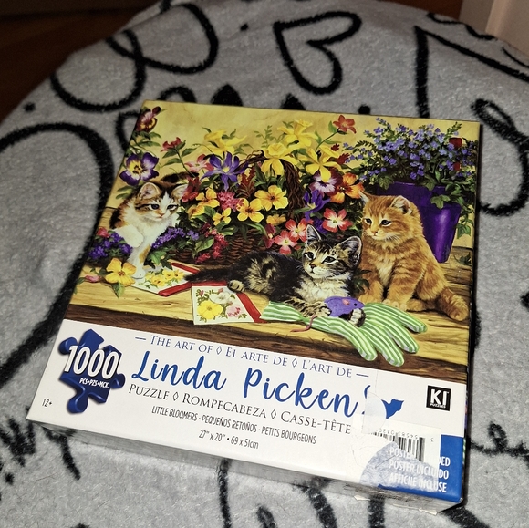 Linda Picken Other - The Art Of Linda Picken Little Bloomers Kitten 1000 Piece Puzzle 27"X20"